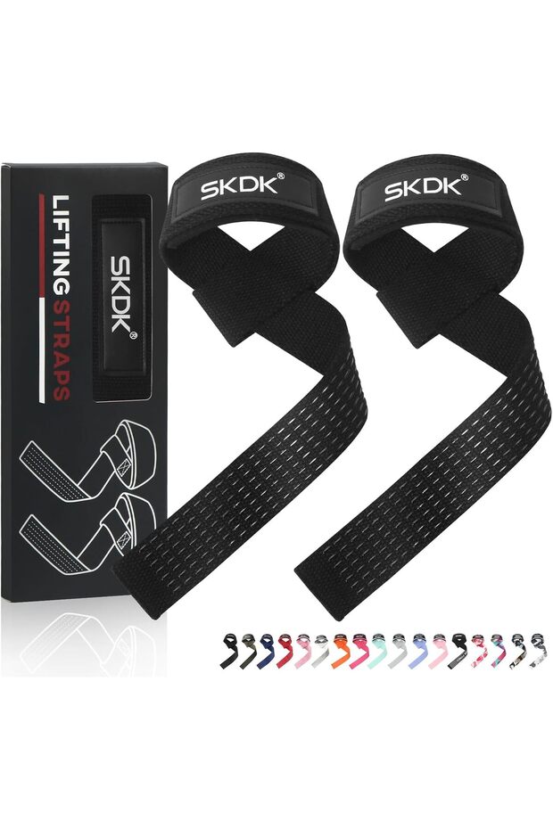 Lifting Straps Deadlift Gym Wrist Straps Weightlifting with Neoprene Cushioned Wrist Padded and Anti-Skid Silic
