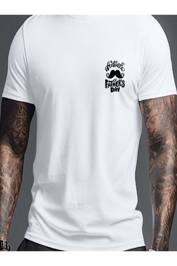 Father's Day Themed Printed Men's T-Shirt