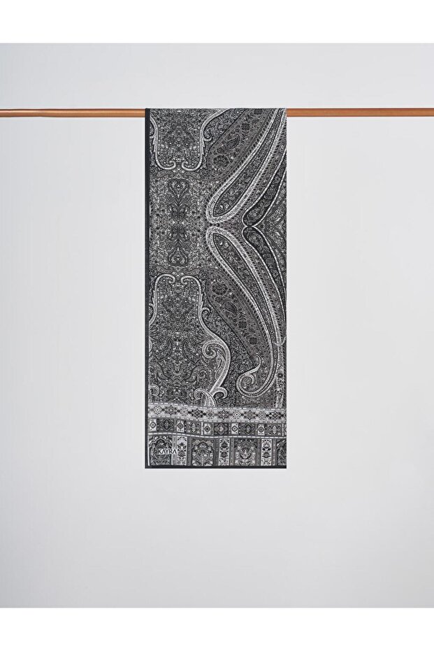 Karma Pattern Lyocell Shawl Black