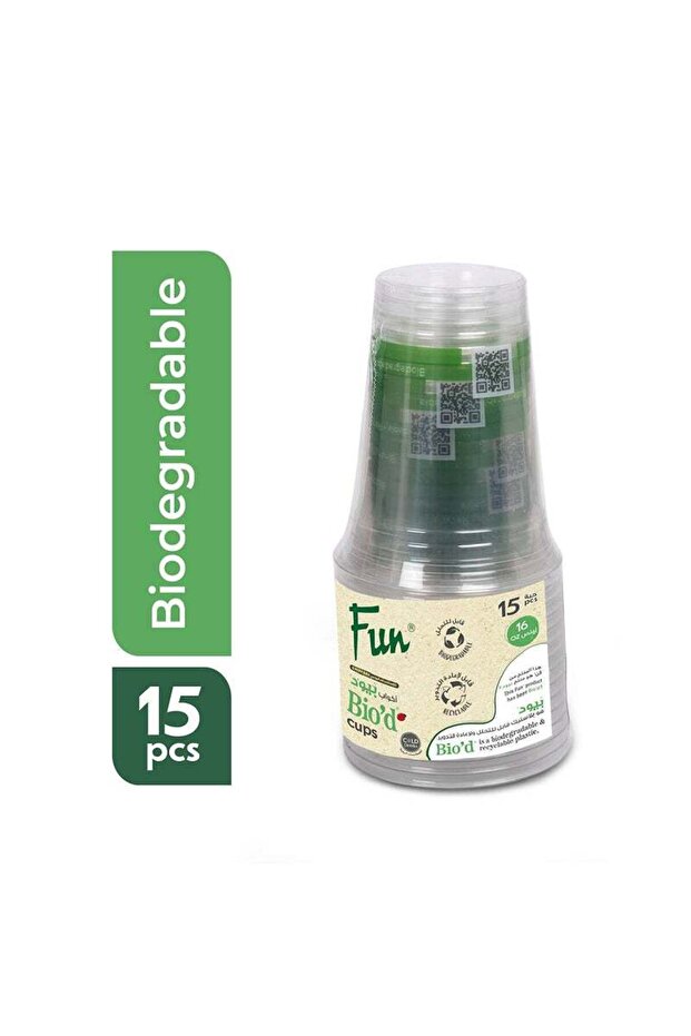 Biodegradable Clear Cup 15 Pcs - 6