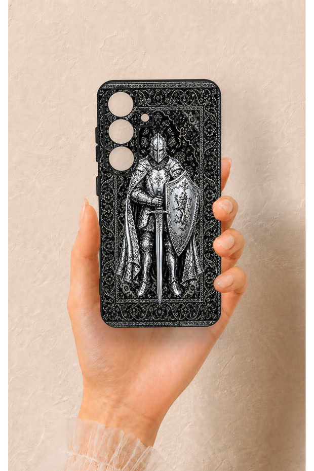 Samsung S25 Compatible Knight Pattern Silicone Case