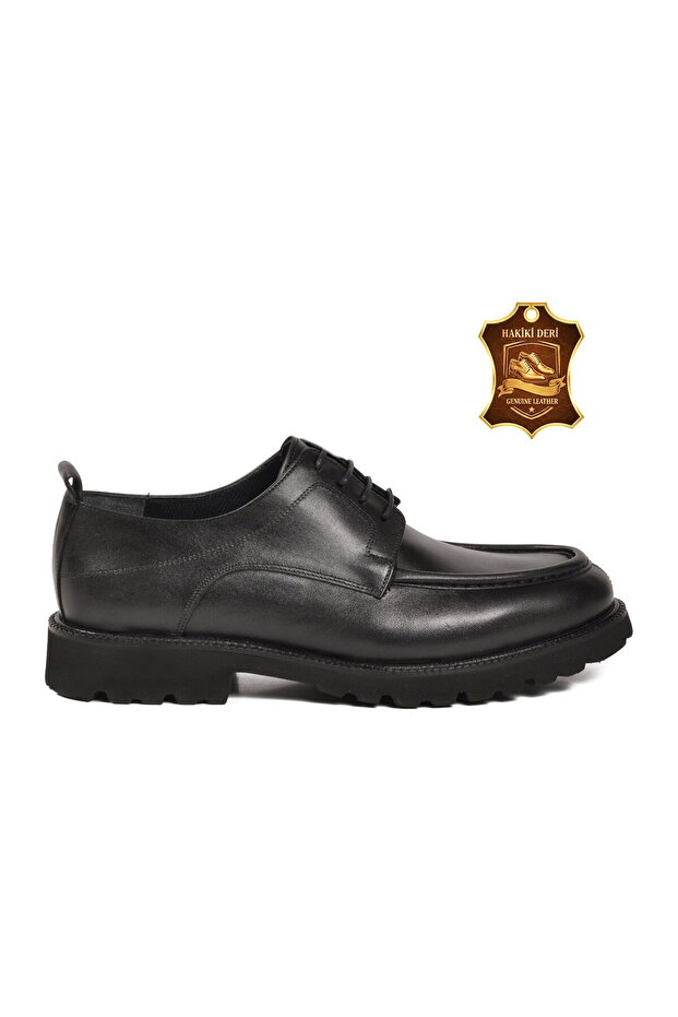Black Genuine Leather Men's Casual Shoes 311 m