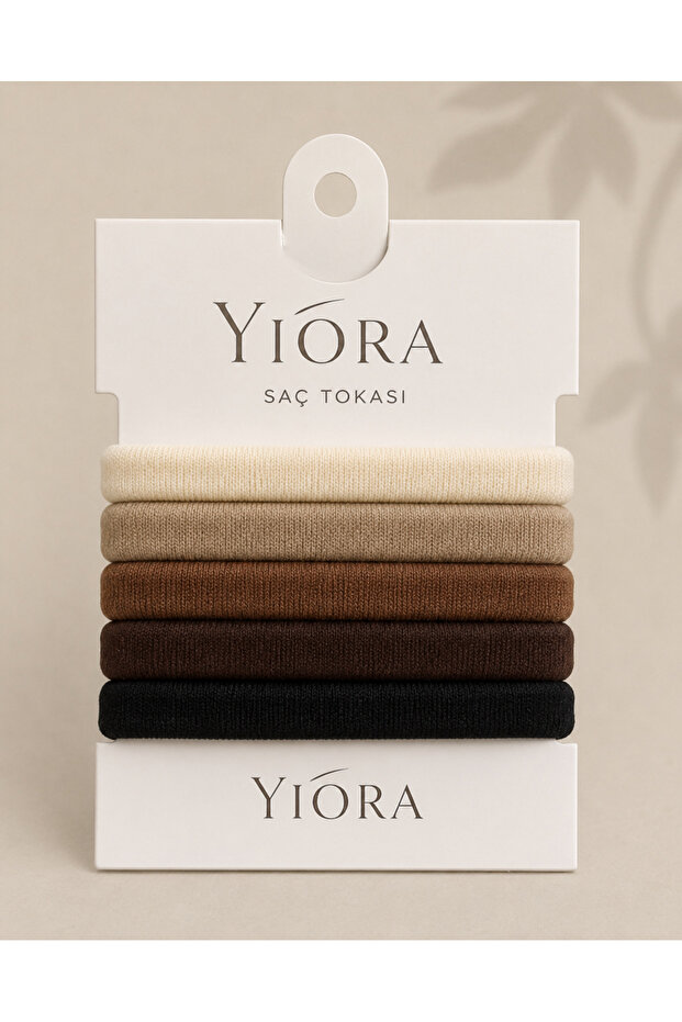 5 Pieces Non-Marking, Non-Damaging, Non-Slip, Soft Rubber Hair Clips in Brown Tones
