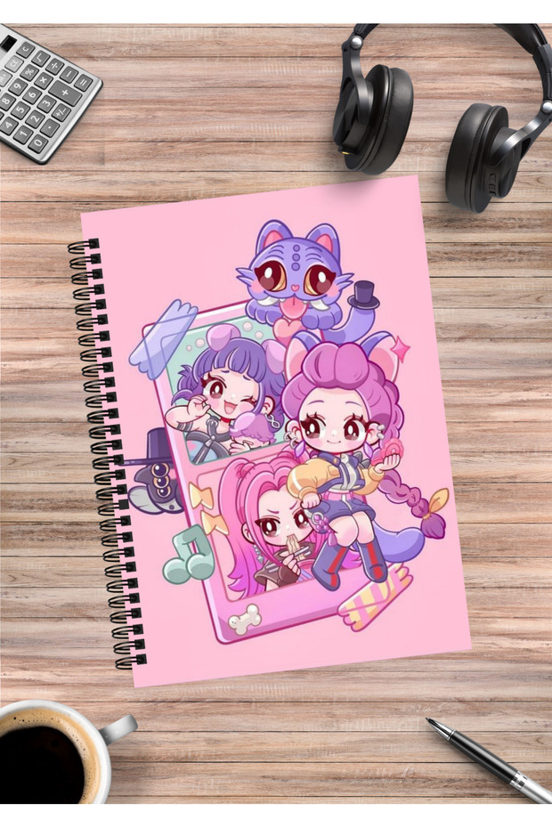 Kpop Demon Hunters Anime Spiral Notebook A5 (50 Sheets)