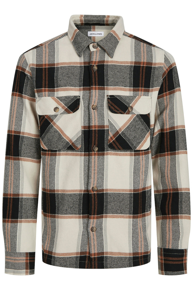 Jjdarren Flannel Overshirt Ls Moonbeam