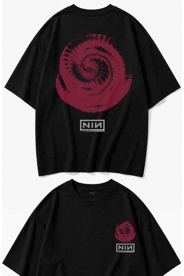 Unisex Nine Inch Nails Closer to God Back Print T-Shirt, Oversize Rock Band Nin Themed Tshirt