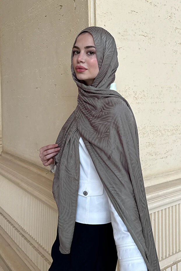 شال جاكار فاخر مضيء - مينك