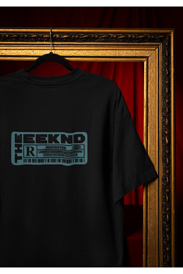 Weeknd Printed Crewneck Cotton Oversize Fit Unisex Short Sleeve T-Shirt