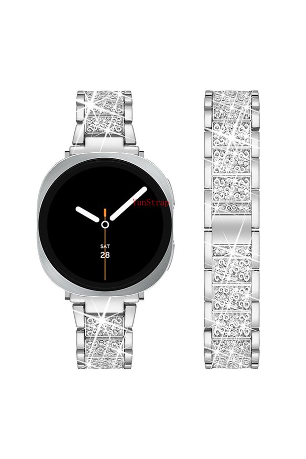 Galaxy 8 Band Silver For Watch 8 8Classic Ultra Strap Metal Rhinestone Bracelet 8 40mm 44mm 46mm.
