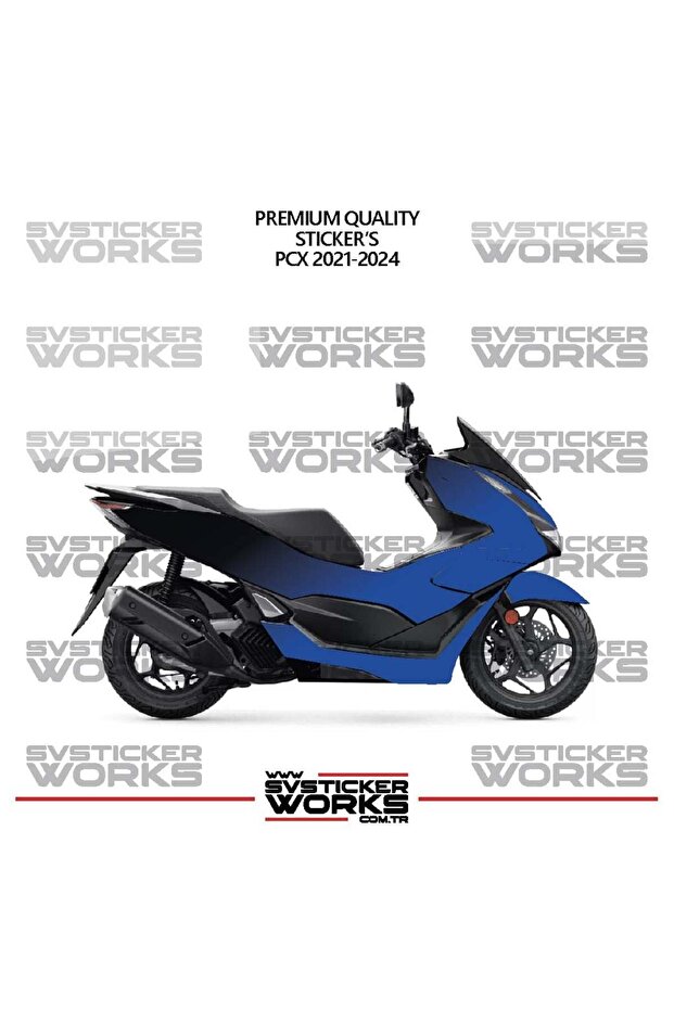 ملصق تزييني لدراجة هوندا PCX 2021-2024، طقم جاهز لتزيين المحرك بلونين، جودة عالية