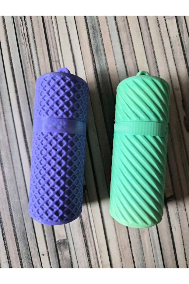 2-Pack Patterned Lip Moisturizer Holder Keychain Lip Balm Carrying Case