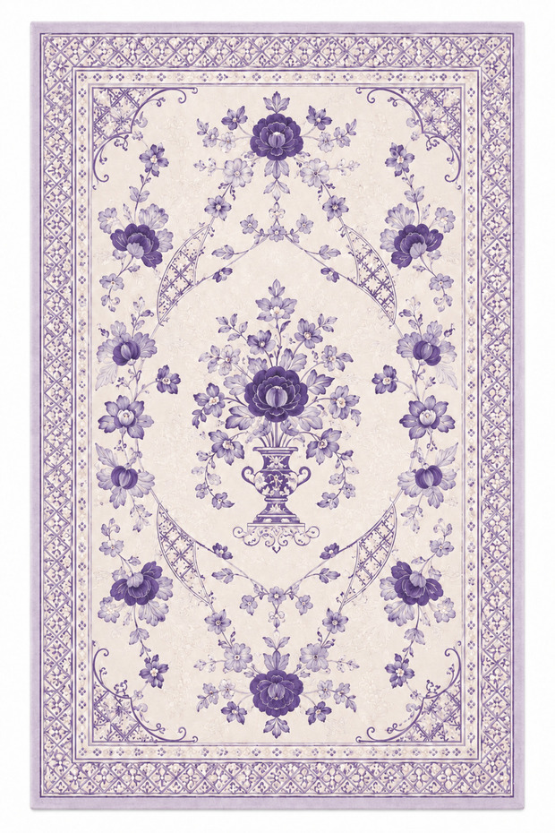 Sdt Traditional Patterned Modern Woven Base Decorative Carpet Sdtamor2462