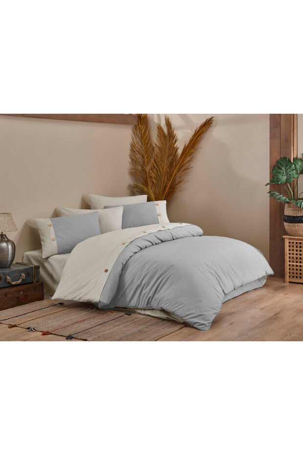 Premium Double Yarn-Dyed 100% Organic Cotton Duvet Cover Set