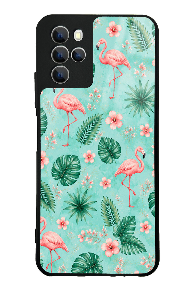 Omix X700 Tropical Flamingo Design Glossy Phone Case