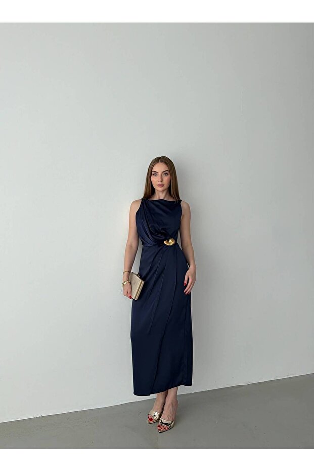 RUBY Midi Elbise - Lacivert