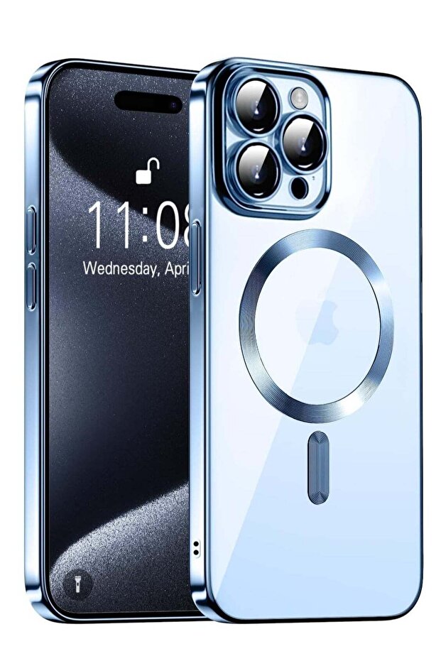 Magnetic Case for iPhone 15 Pro Max with Camera Lens Protector, Full Body Protective Slim Thin