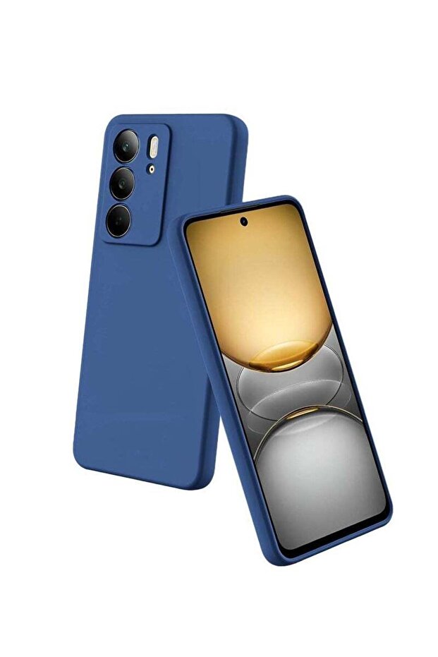 Realme C75 4G 2024 Premium Soft Liquid Silicone Case Cover – Navy Blue