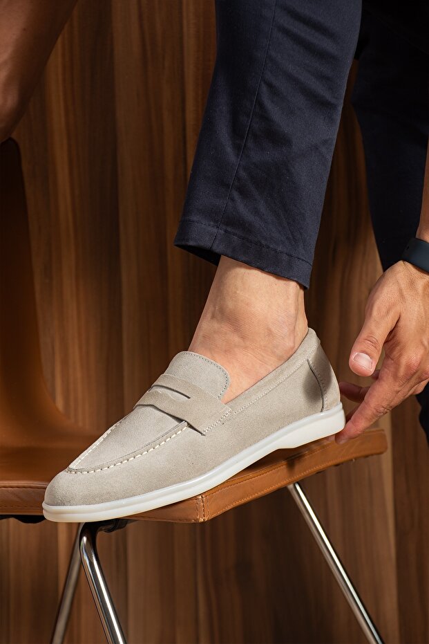 Ch2621 - Suvex Men's Shoes Leather Beige