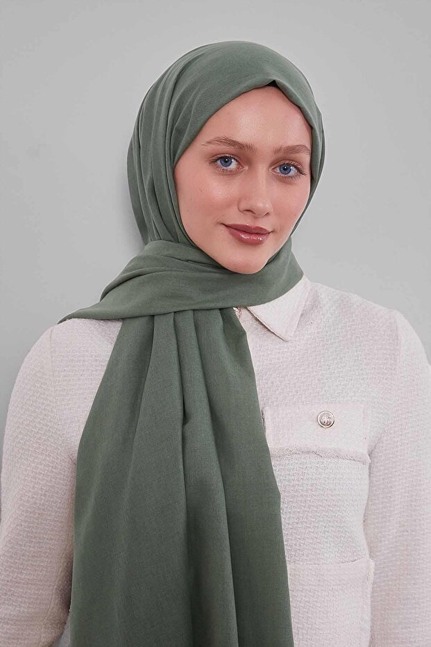 شال كاكي سادة من التينسل