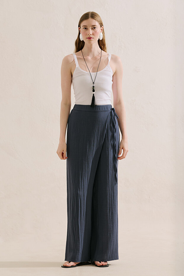 Muslin Envelope Pants Indigo - 2