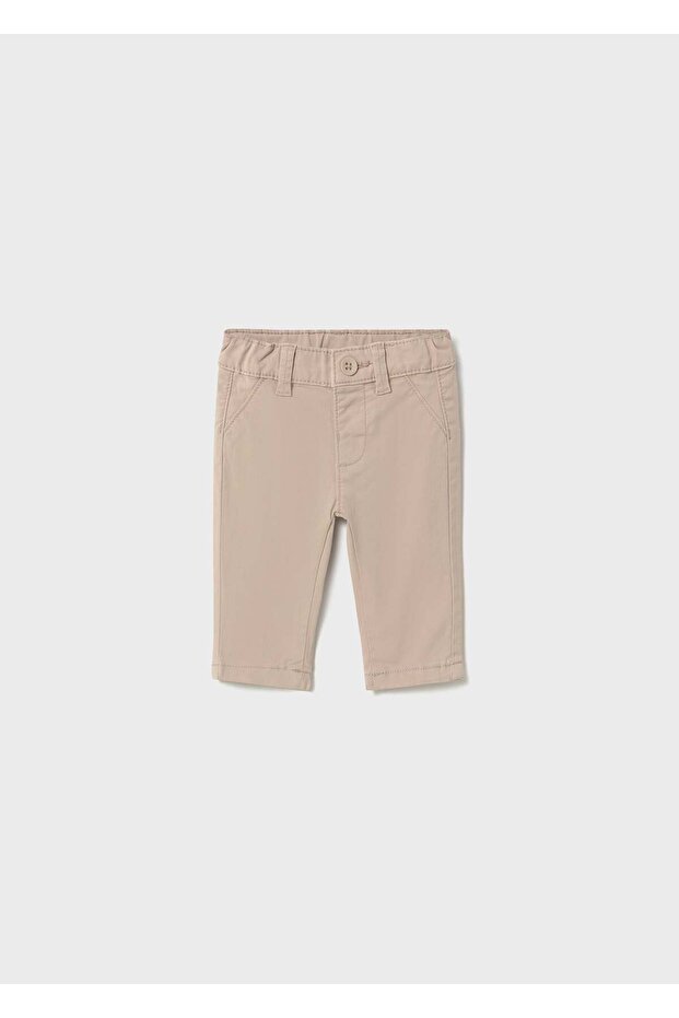 Newborn Baby Boy Canvas Pants Beige
