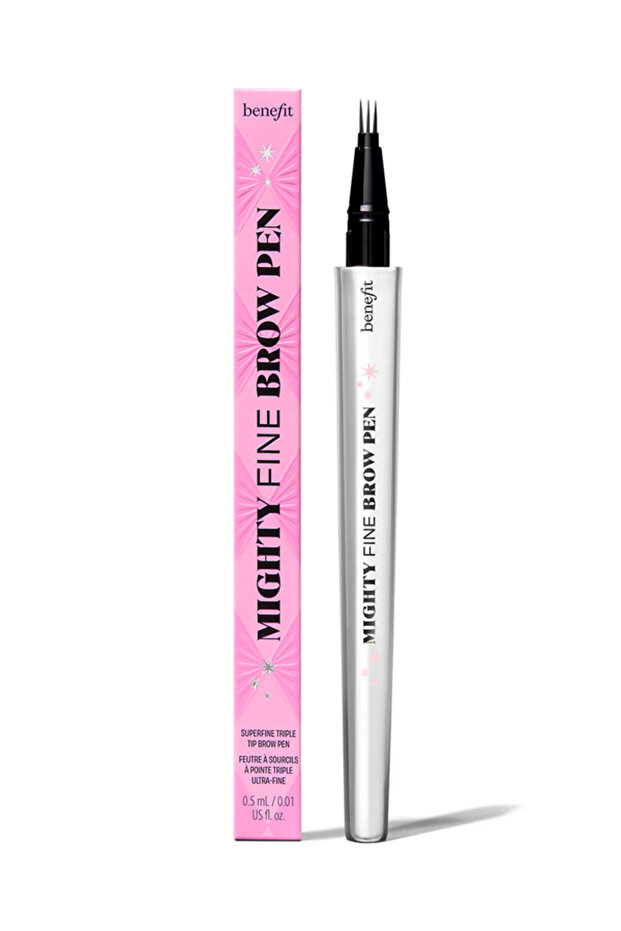 Mighty Fine Brow Pen 0.5 ml – Ultra Fine 3-Tip Eyebrow Shaping Pen – Long-Lasting Natural Look