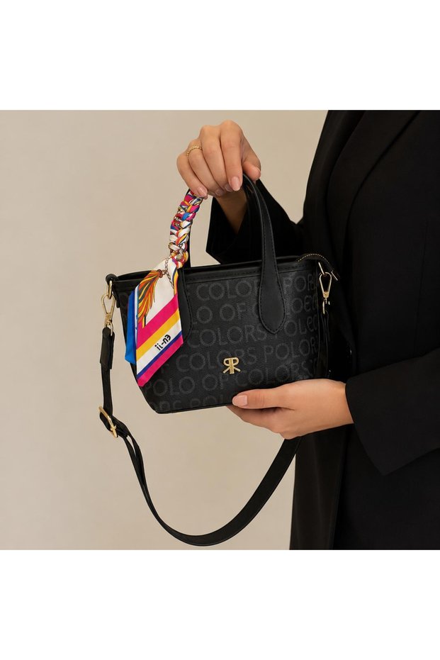 Women's Leather Look Medium Size Hand and Shoulder Bag