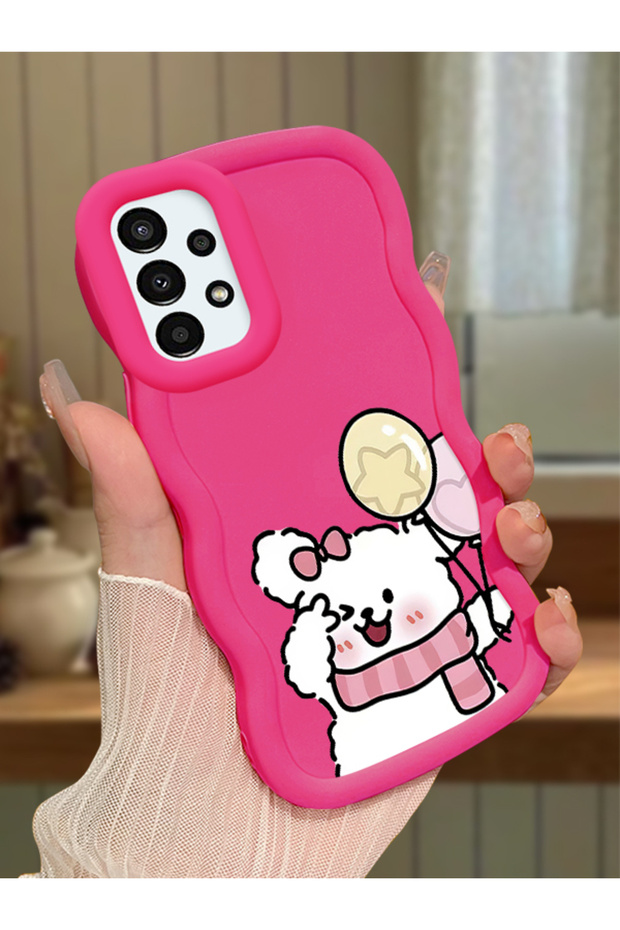 Samsung Galaxy A13 4g Compatible Case Camera Protector Red Silicone Couple Phone Case Cat Pattern