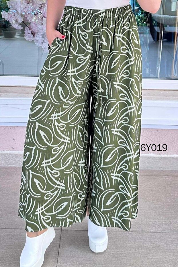 Pocketed Casual Viscose Pants 6Y019