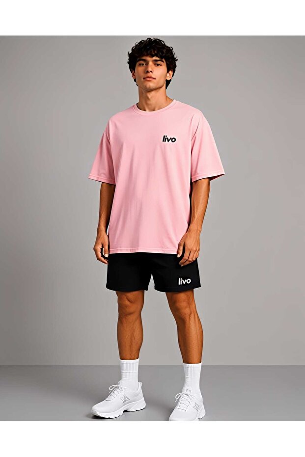Basic Oversize T-Shirt with Livo Gülcan Print – Comfortable Fit, Casual Sports Combination