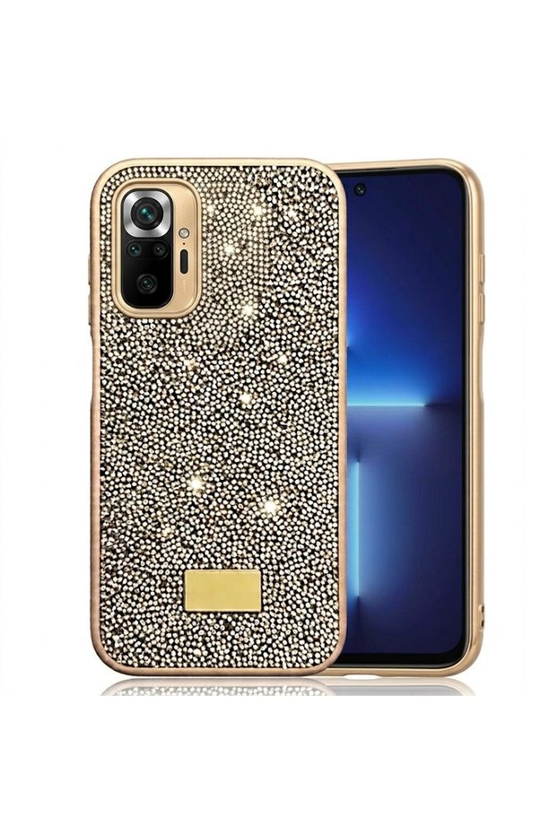 Xiaomi Redmi Note 10 Pro Case with Silicone Edges and Shiny Lux Diamond Cover