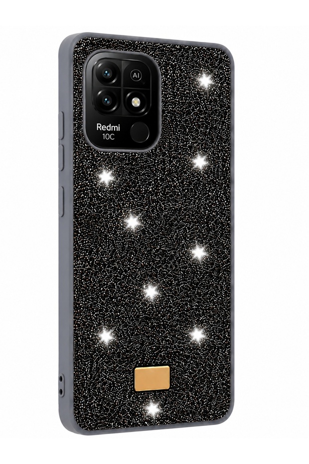 Xiaomi Redmi 10C Case Silicone Edged Stony Shiny Lux Diamond Cover