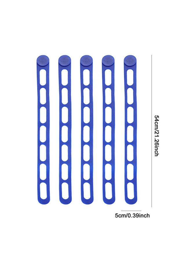1PC Blue with buckle 54cm Reusable Silicone Elastic Band Lid Straps for Pot Lid Holder Lunch Box Str