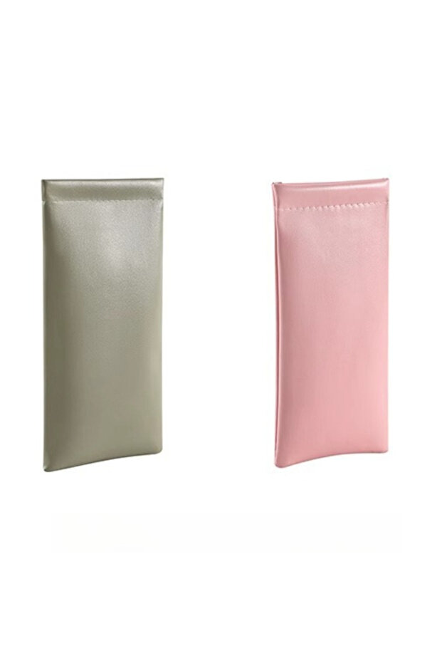 green pink 2pcs Automatic Closed Sunglasses Case PU Leather Glasses Storage Bag Waterproof Glasses P