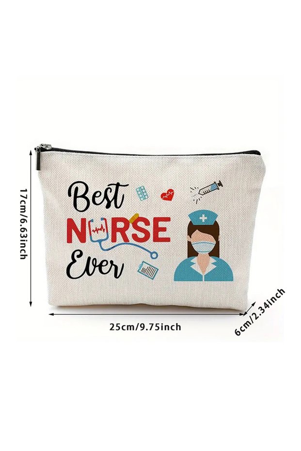 01 Nurse Makeup Bag Gift Emergency Room Nurse Zipper Bag ICU NurseGift Nurse Appreciation Cosmetic B