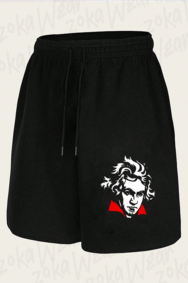 Unisex Ludwig Van Beethoven Classic Design Printed Shorts