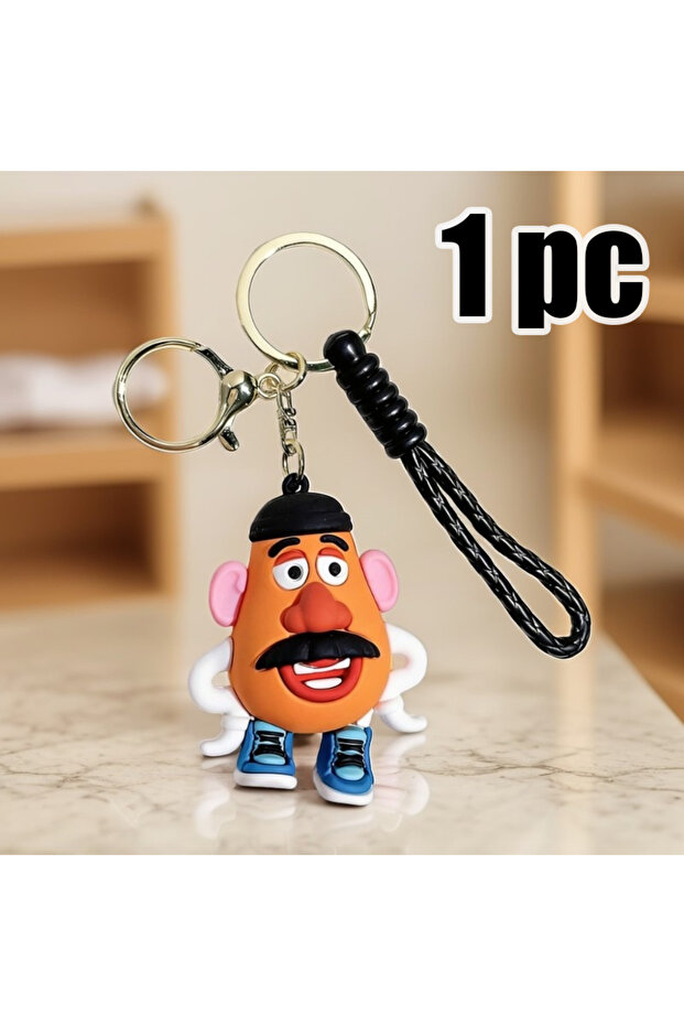 Mr. Potato Head(1pc) 6Pcs/set Super Cute Anime Toy Story Themed Keychains Woody Buzz Doll Key Chains