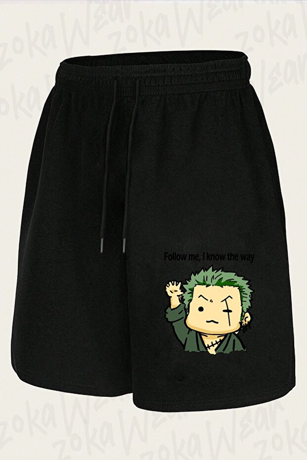 Unisex One Piece Roronoa Zoro V2 Design Printed Shorts