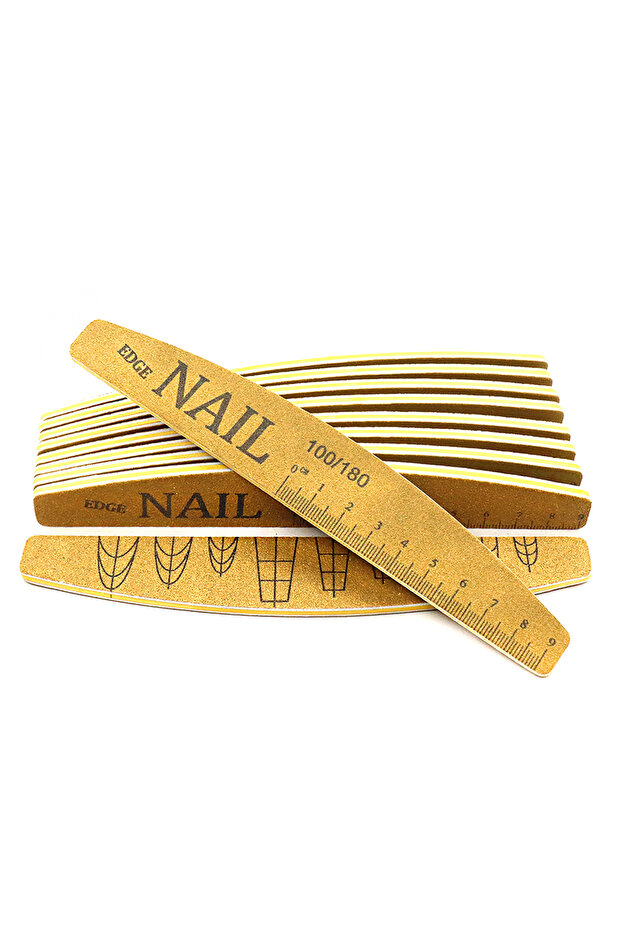 10 pcs 1/5/10pcs Washable Nail File Set With Scale Double-sided 100/180 Grit Nail File Grinding Sand