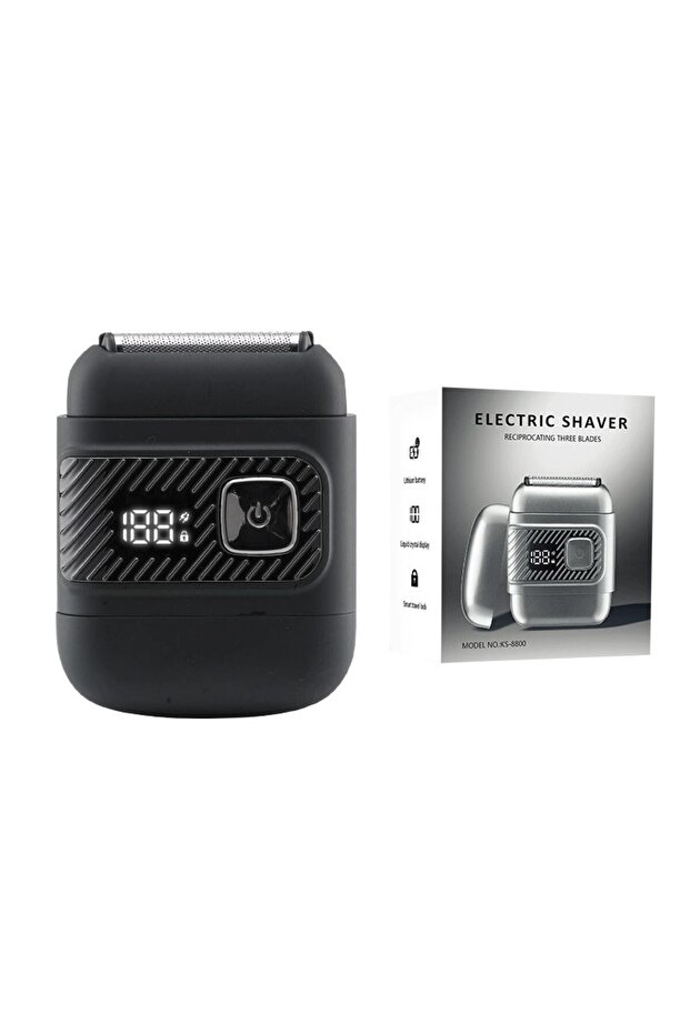 black Sweker Electric Foil Shavers for Men Mini Electric Razor for Beard/Face with 3 Floating Blades