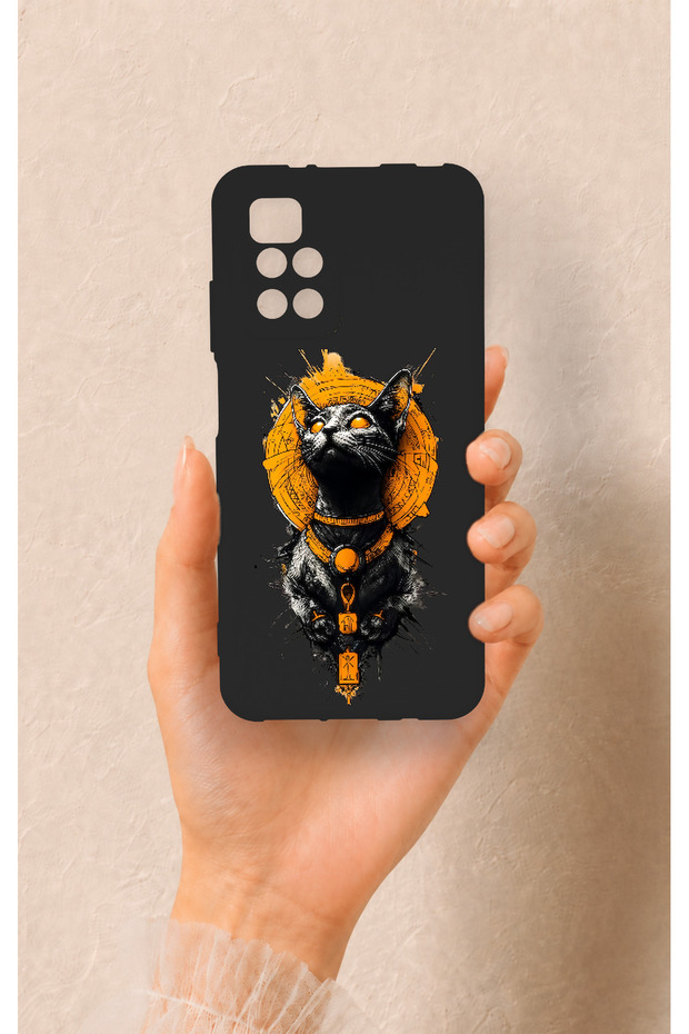 Redmi 10 2022 Compatible Egyptian Cat God Patterned Silicone Case