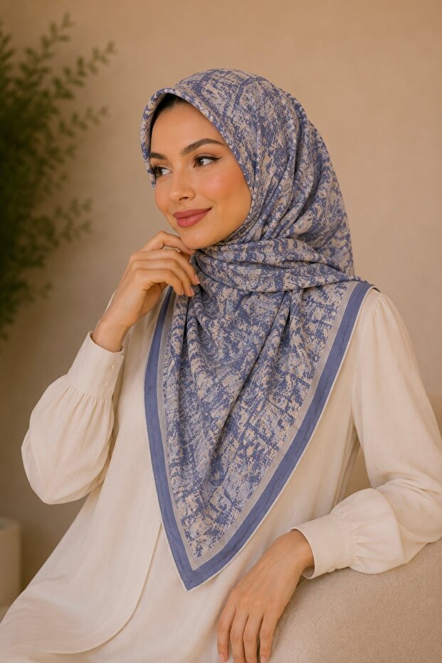 Purple Cotton Soft Scarf