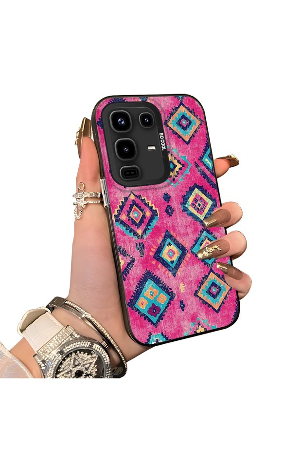 Infinix Note 50/Note 50 Pro Compatible Hard Acrylic Back Silicone Edge Lens Protection Case