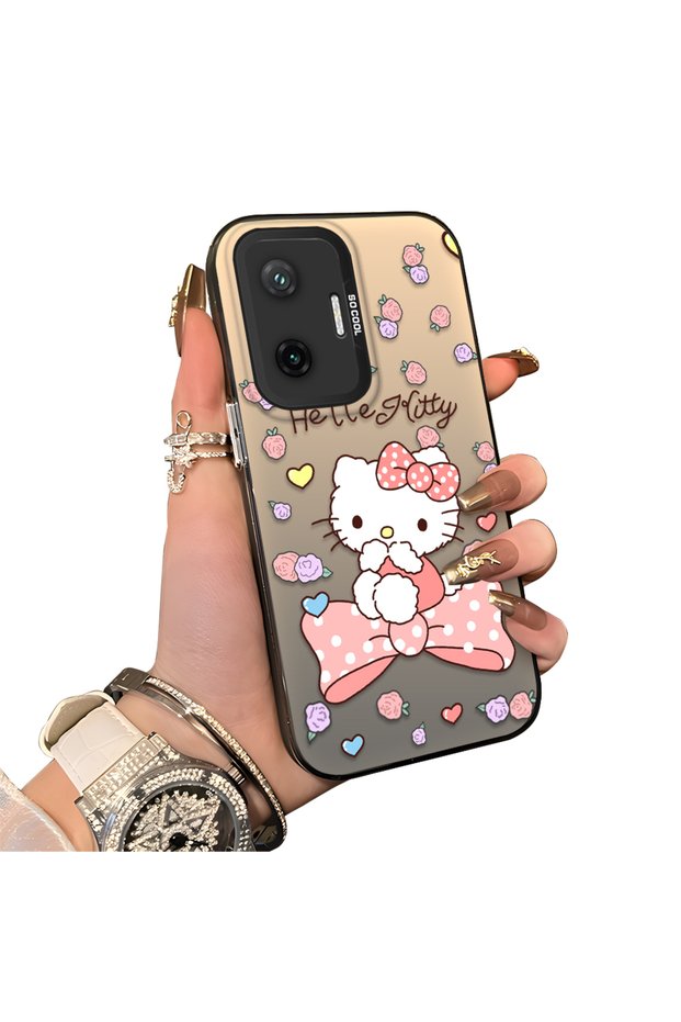 Xiaomi Poco F7 Compatible Hard Acrylic Back Silicone Edge Lens Protection Case