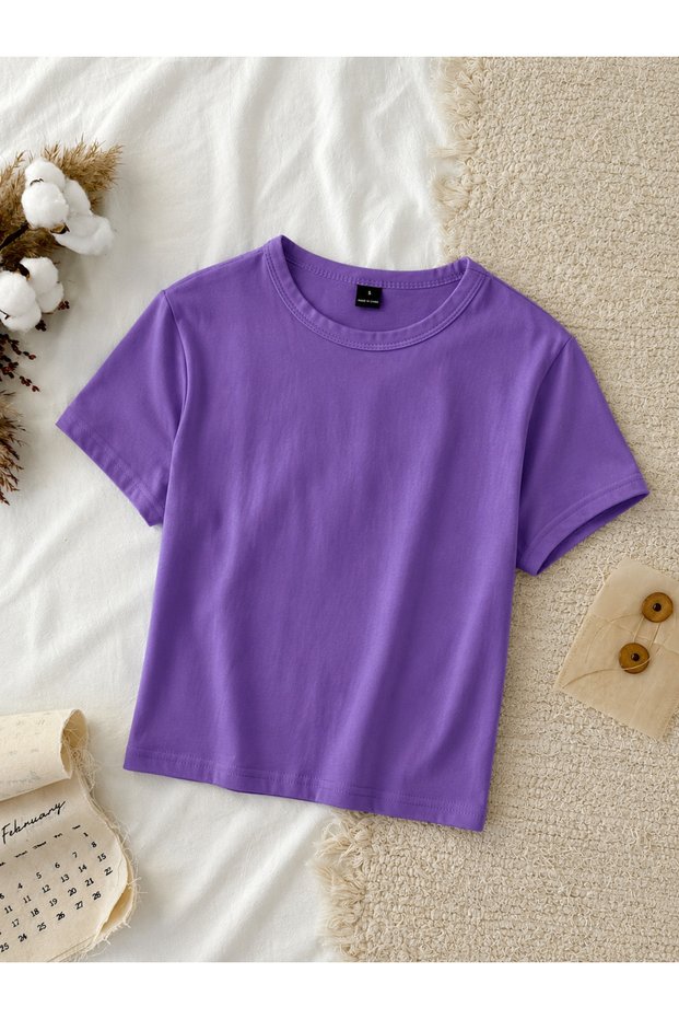 100% Cotton Crew Neck Organic Boys/Girls Organic Cotton T-Shirt-T-Shirt