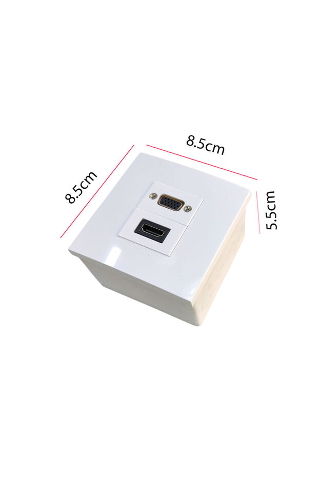 مقبس حائط مزدوج من نوع HDMI_VGA مثبت على السطح، مقبس HDMI_VGA مزدوج من نوع HDMI_VGA - 4