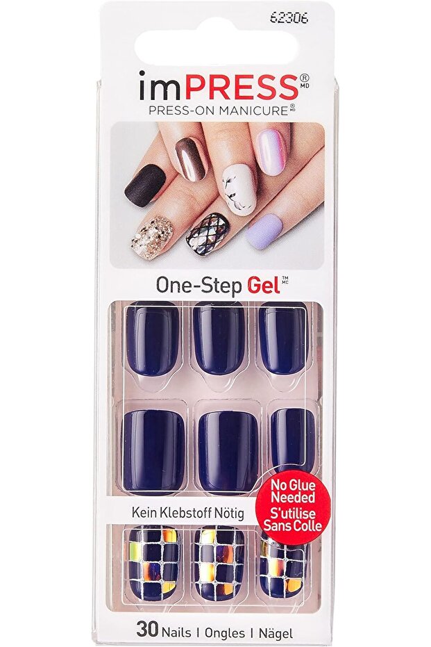 KISS ACCENT NAILS FLASH MOB,30 Nails,Red