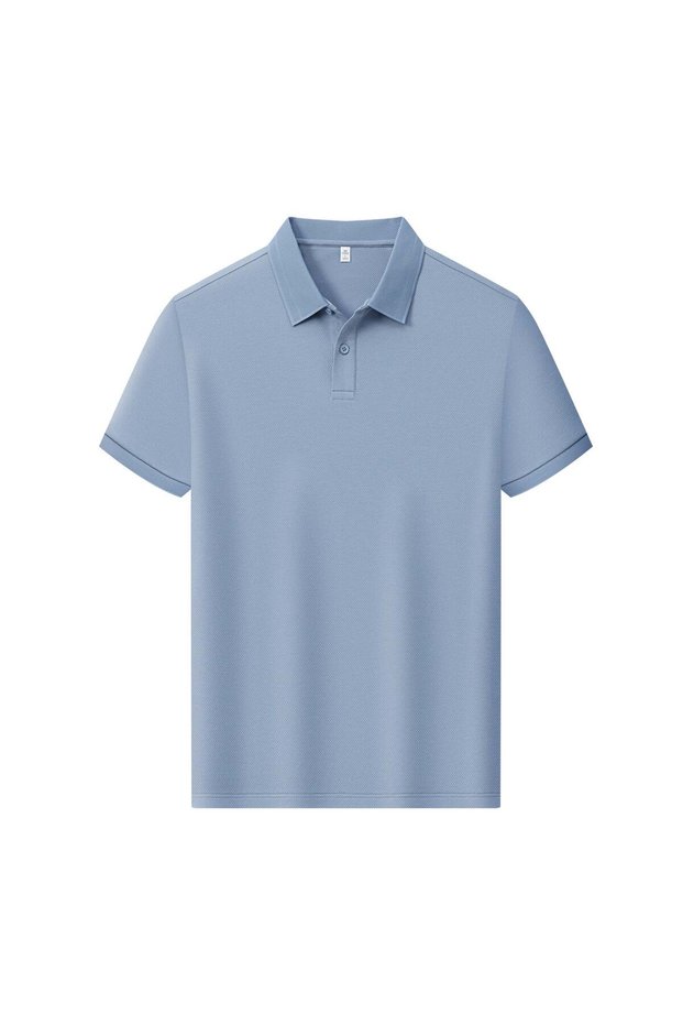 Arw98300 Seri̇ntutan--High Quality Buttoned Men's Merserized Polo Collar Tshirt