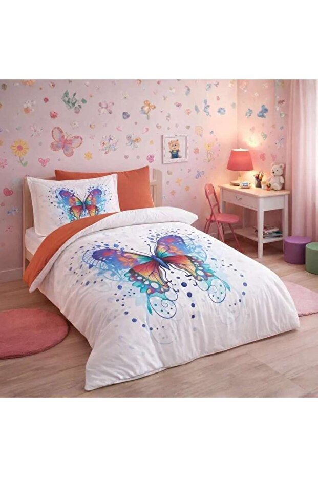 مفرش صيفي كوين ابيض وأحمر متعدد الألوان يناسب سرير 150x200 سم عدد القطع 4