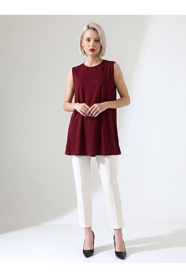 Women's Sleeveless Loose Tunic Basic Summer Model